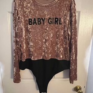 Velvet Pink “Baby Girl” Bodysuit